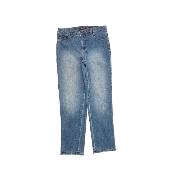 Gloria Vanderbilt Denim - Gloria Vanderbilt Amanda Straight Leg Women's size 8P Dark Wash Blue Denim Jeans